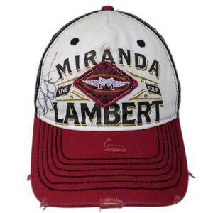 Live Tour Miranda Lambert Snapback Trucker Hat Multicolor One Size Distressed